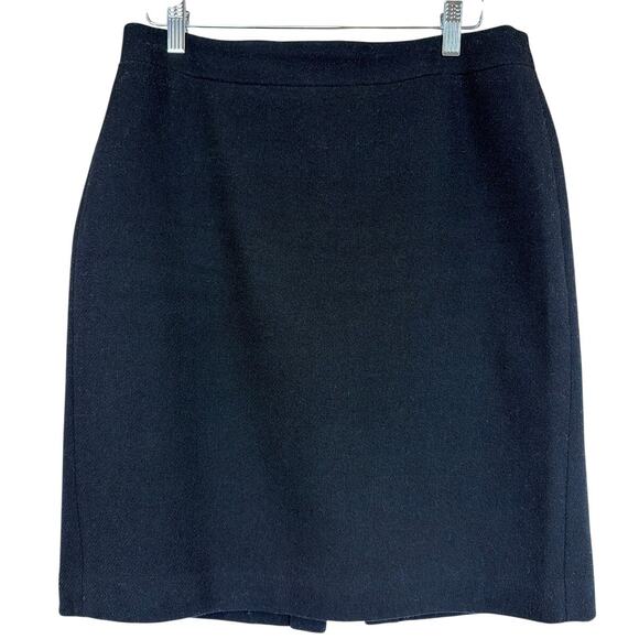 J.Crew Mercantile Pants - J.Crew Mercantile Black Lined Wool Blend Pencil Skirt Back Zip Size 8